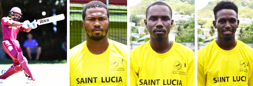 Image: (L-R)Alick Athanaze 101 (Dominica), Johnson Charles 91, Jamal James 70 and Larry Edward 46 (Saint Lucia) (Photo: IDI/ Getty Images/ Anthony De Beauville)