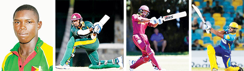 Image: (L-R) Anthony Bramble, Kavem Hodge, Allck Athanaze, Nicholas Pooran. (PHOTO: WICB Media/Randy Brooks of Brooks Latouche Photography/CPL)