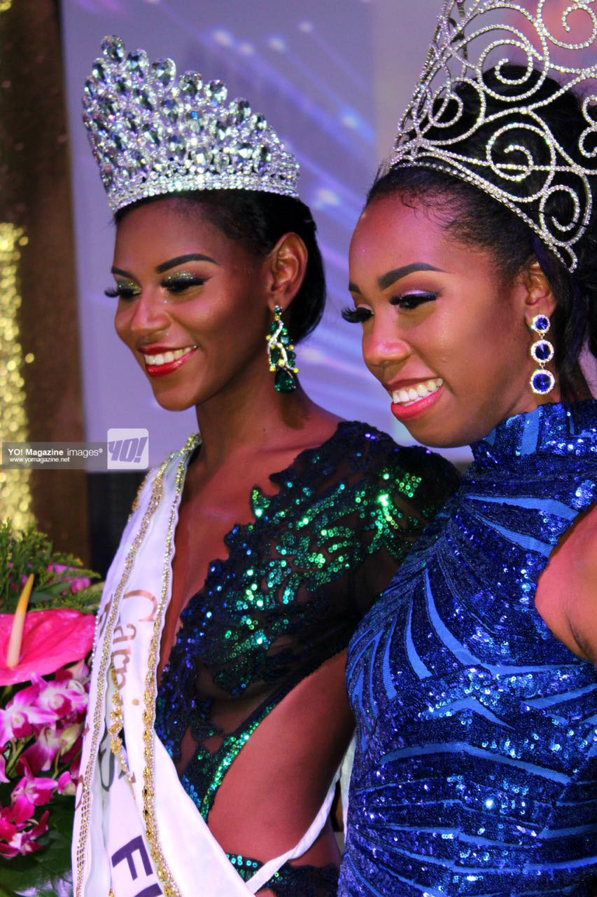 Image of 2017 National Carnival Queen Chancy Fontenelle & newly crowned Queen Ms. F.I.C.S Earlyca Fredrick