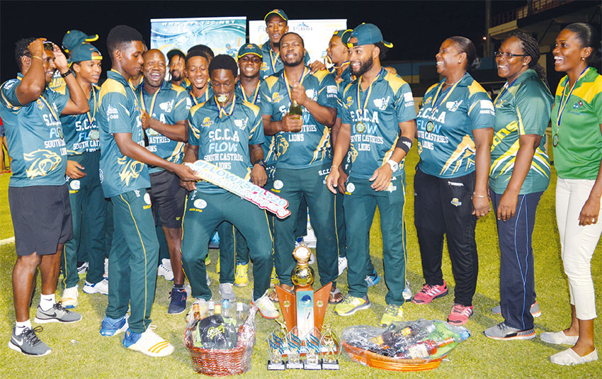 Image: South Castries Lions celebrate. (PHOTO: Anthony De Beauville)