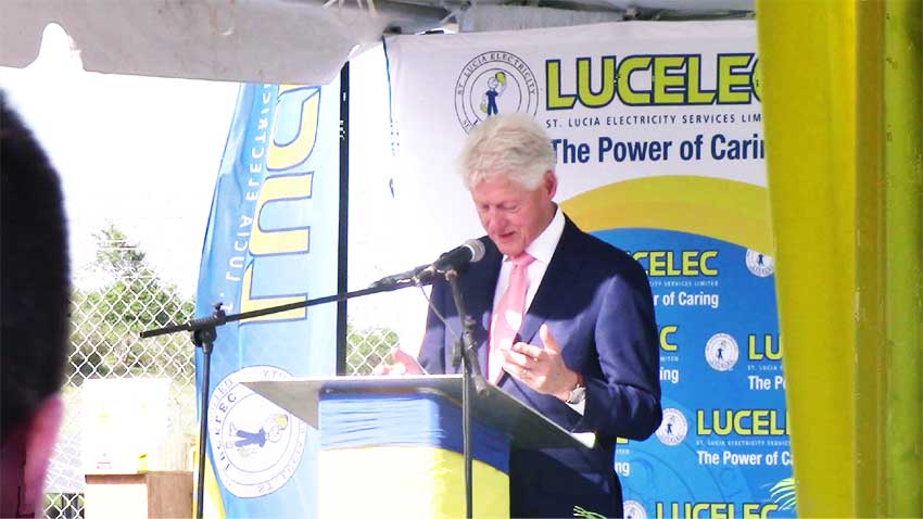 Image: Clinton Calls St. Lucia Caribbean’s Clean Energy Leader at Solar Farm Launch