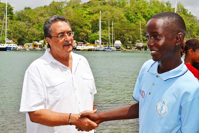 Image of the former PM meets, greets and congratulates the rising young cricket star.