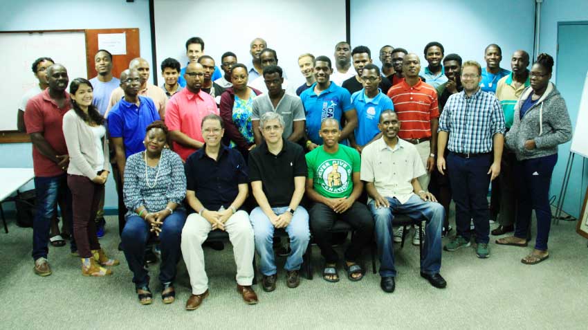 Image of the delegations in Barbados.