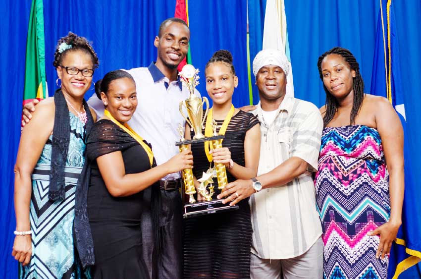 Image: UNTOUCHABLE! The winning Saint Lucia team with trophy after defeating rivals from six other participating countries.