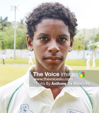 Image: West Indies Under 15 selectee Saint Lucia Ackeem Auguste (Anthony De Beauville)