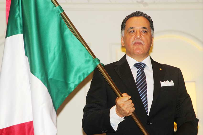 Image: Ambassador Esparza-Vargas Friday at his Country’s 208th observance of Independence