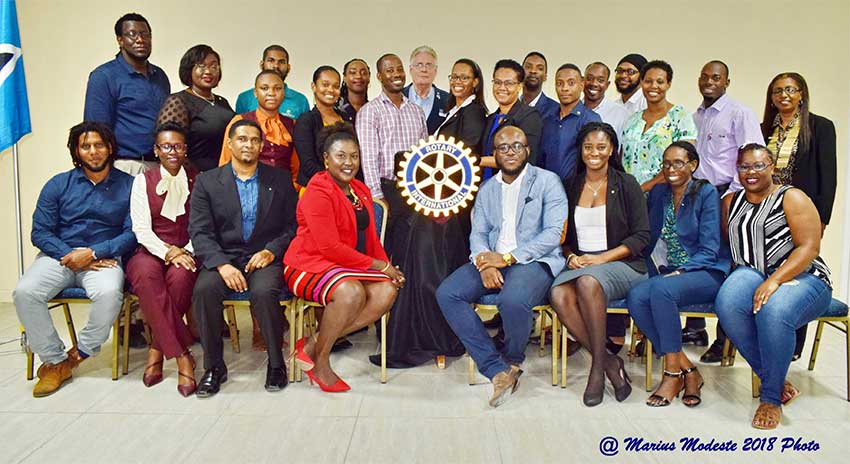 Image: 23 new members were recently inducted into the Rotary Satellite Club of Saint Lucia Sunset