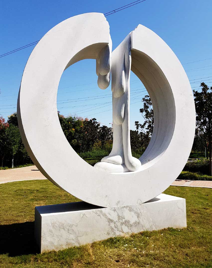 Image: “Circle of Life” (above) is one of three bronze monuments sculpted by Saint Lucia’s very own Jalim Eudovic located in various public parks in China. This one is located at Zhengzhou International Sculpture Park. Erected in 2017, it’s made from marble – and is only one of seven that have been unveiled across the vast Asian nation, each selected from thousands from over 50 countries. (Photo Courtesy: Jalim Eudovic)