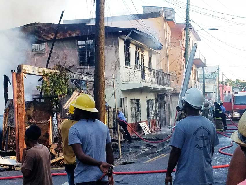 Fire completely destroyed The "Glasgow" house