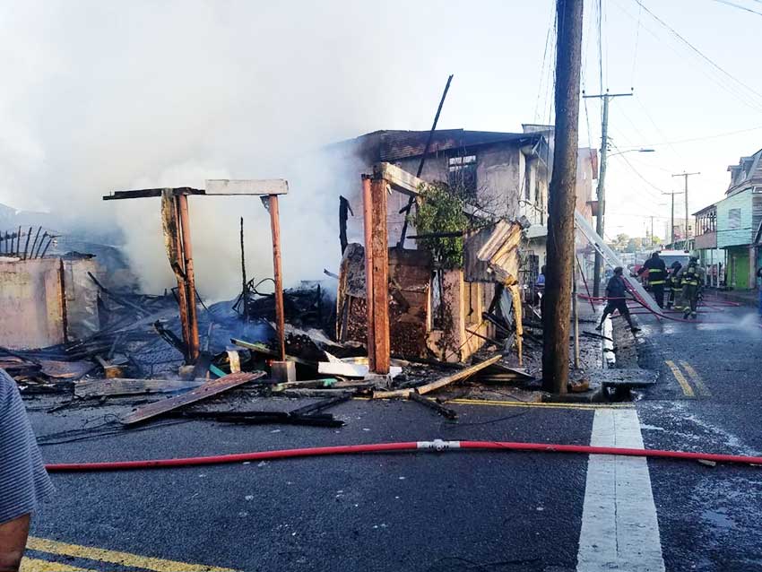 Fire completely destroyed The "Glasgow" house