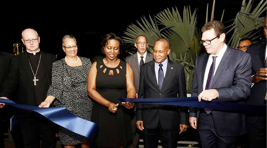 Image: Haiti’s First Lady Martine Noise cut the ribbon