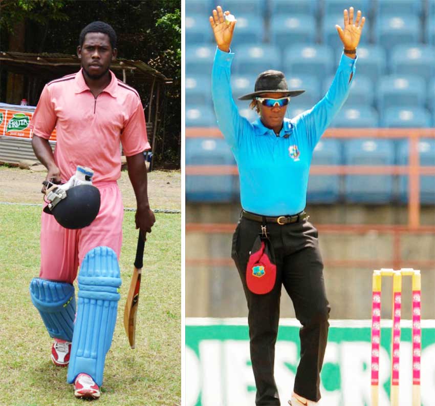 Image: (L-R) Stephen Naitram scored 87 for Central Castries; Jacqueline Williams, ICC Development Panel and CWI Umpire B Panel member. (PHOTO: Anthony De Beauville/WICB Media Photo/Randy Brooks)