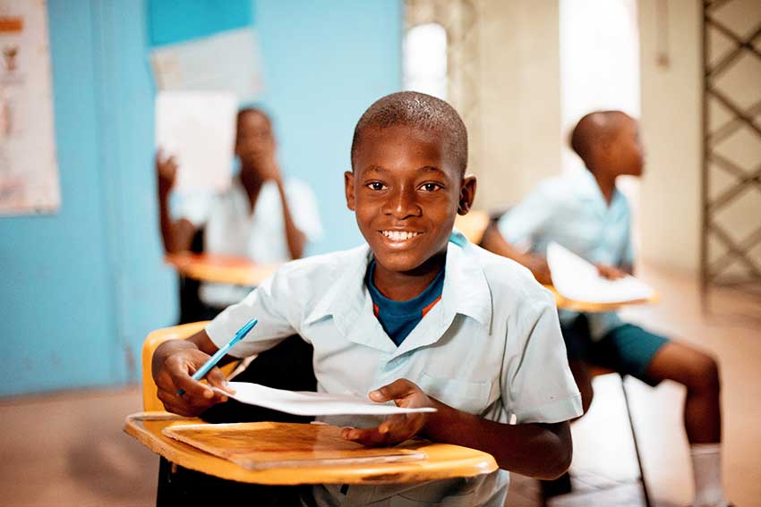 Image of young kids in a classroom