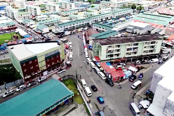 Image of an aerial view of part of the bustling city