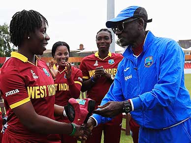 Image of Qiana Joseph on debut versus South Africa (ICC)