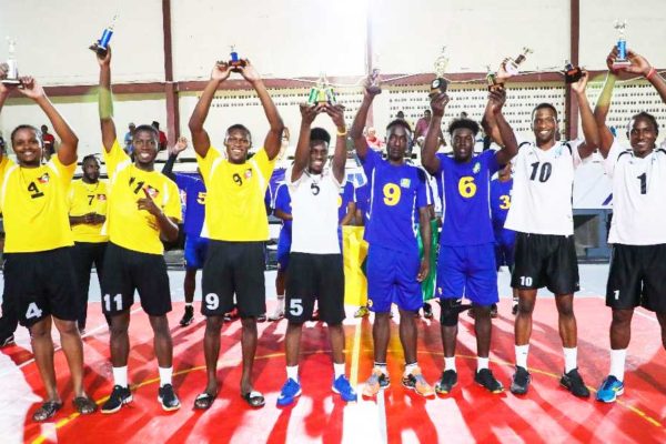 Image: Saint Lucia had winners in Joseph Clercent as the leading Outside Hitter with 60 spikes. Tervin St. Jean took home 2 awards - best server where he had 14 aces and for Best Blocker (Photo: ECVA)