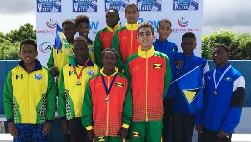 Image: Team Saint Lucia in the mix (Photo: OECS/SLU)