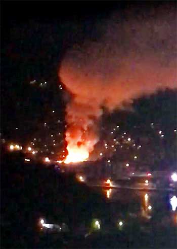 Image of the blaze from a distance.