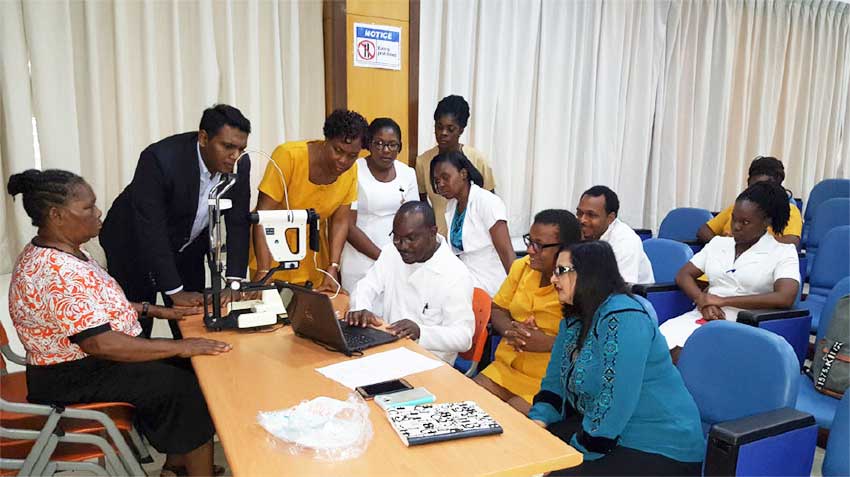 Image: The Department of Health and Wellness is continuing its work towards strengthening the diabetic retinopathy services on island through training of health care professionals.