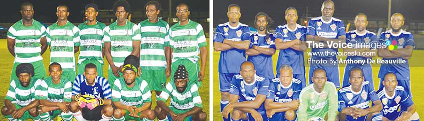 Image: (L-R) Vieux Fort South, and defending champions Soufriere in action this weekend.(PHOTO: Anthony De Beauville)