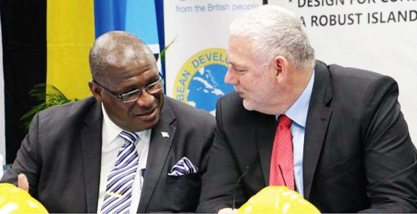 Image of MP Stephenson King & Prime Minister Allen Chastanet