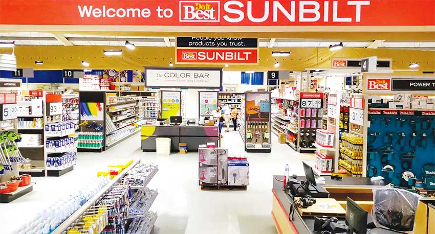 Image of inside the new Sunbuild store.