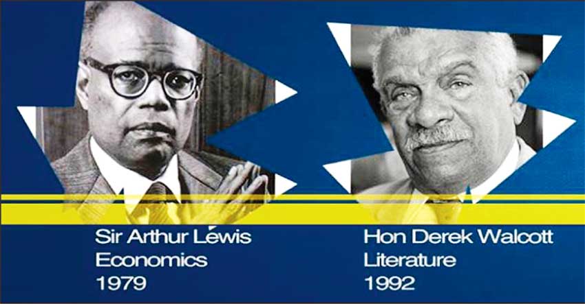 Image of Nobel Laureates Derek Walcott and Sir Arthur Lewis