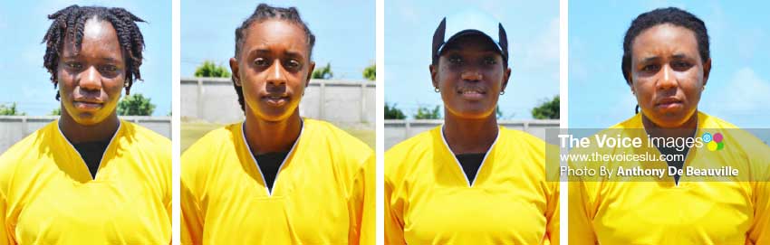 Image: (L-R) Qiana Joseph, Tara Charles, Yasmine St.Ange and Ashlene Edward. (PHOTO: Anthony De Beauville)