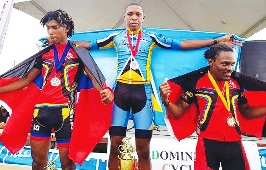 Image: How can a President of a National Sports Federation forget such a wonderful moment like this? Saint Lucia Andrew Norbert 2018 OECS Cycling Champion.