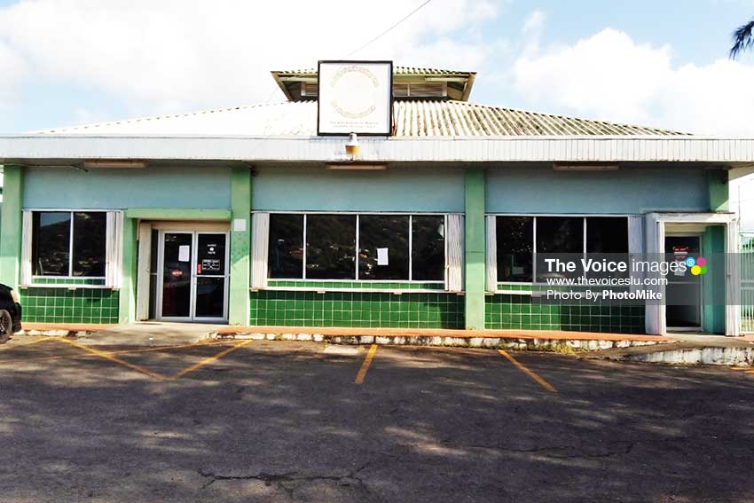 Image of the building housing the Fish Marketing Corporation at Sans Souci. [PHOTO: By PhotoMike]