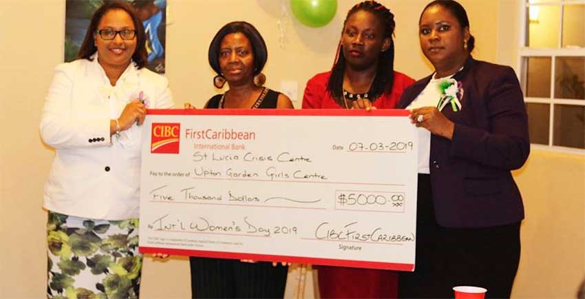 Image: Donations to the Upton Gardens Girls Centre and the Saint Lucia Crisis Center amounted to $5,000.