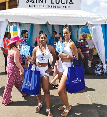 Image: Fans got a chance to walk away with Saint Lucia Independence 40 memorabilia.