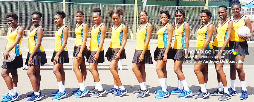 Image: (L-R) Janiah Paul, Jania Gregg, Mia Peter, GrayAlcide, Trenice St. Croix, JermiaSonson, Shania Oggile, Raquel John, Renala Francis, Dasha Eugene, Tancy Matthew and Semaj Marguerite . (PHOTO: Anthony De Beauville)