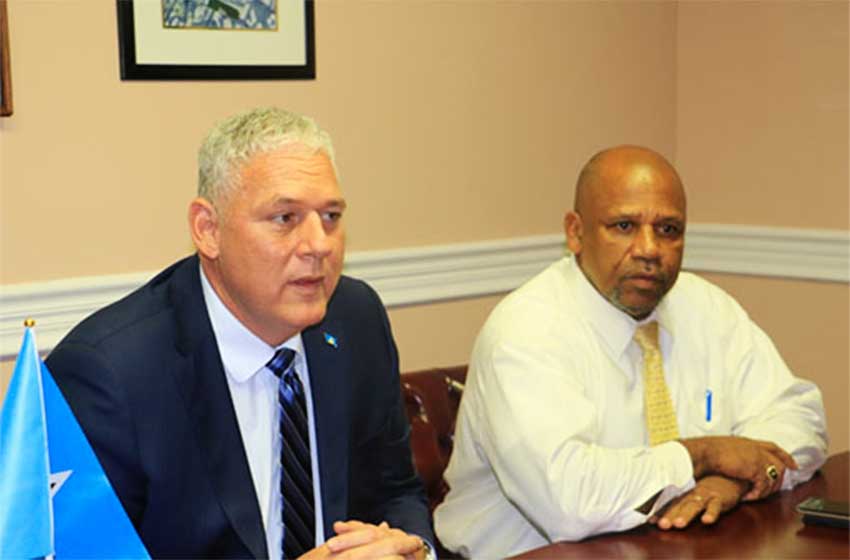 Image of Prime Minister Honourable Allen Michael Chastanet and Minister for Agriculture, Fisheries, Physical Planning, Natural Resources and Co-operatives Honourable Ezechiel Joseph