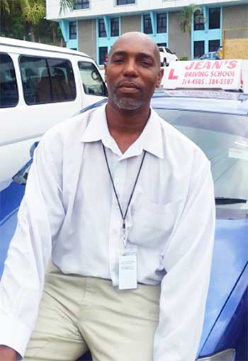 President of the National Association of Driving Schools, Kingson Jean. Image of President of the National Association of Driving Schools, Kingson Jean.