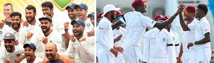 Image: (L-R) India set to take on West Indies in World Test Championship campaign. (PHOTO: Getty Images/AFP)  