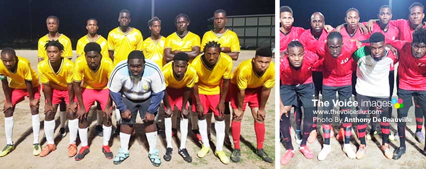 Image: (L-R) On the Rock Strikers and Piton Travel Young Stars to play final this evening. (PHOTO: Anthony De Beauville)