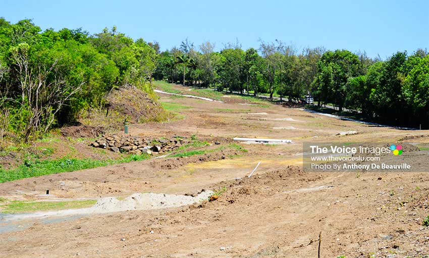 Image: A section of the course under construction. PHOTO: Anthony De Beauville)