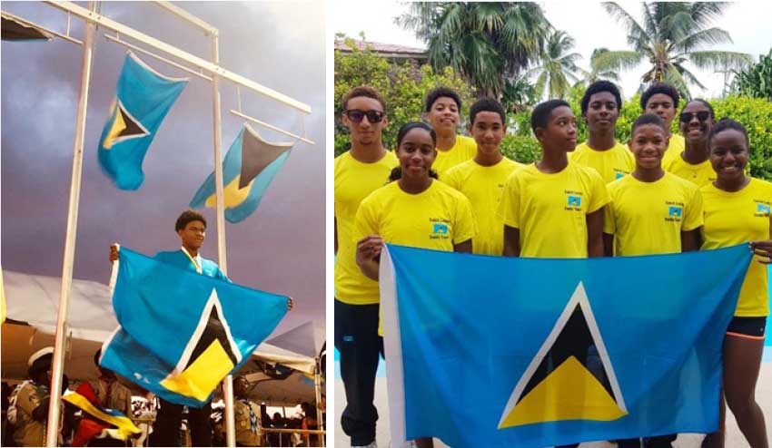 Image: (L-R) Gold medalist, JayhanOdlum - Smith; Team Saint Lucia. (PHOTO: SLAF)