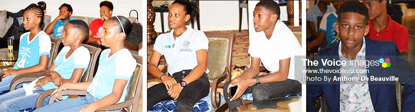 Image: (L-R) Listening attentively to the various speakers..  PHOTO: Anthony De Beauville)