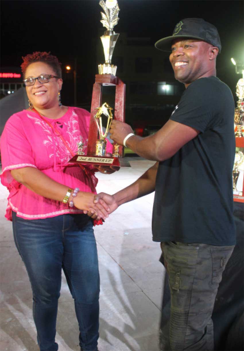 Image of third place Power Soca finisher Mantius (at right). 