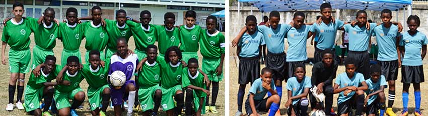 Image: (L-R) Finalists, Northern United All Stars and Flow Lancers FC. (PHOTO: Anthony De Beauville)   