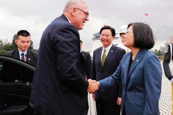 Image of President Tsai Ing-wen with Prime Minister Allen Chastanet during the Prime Minister’s official visit to Taiwan in October, 2018.