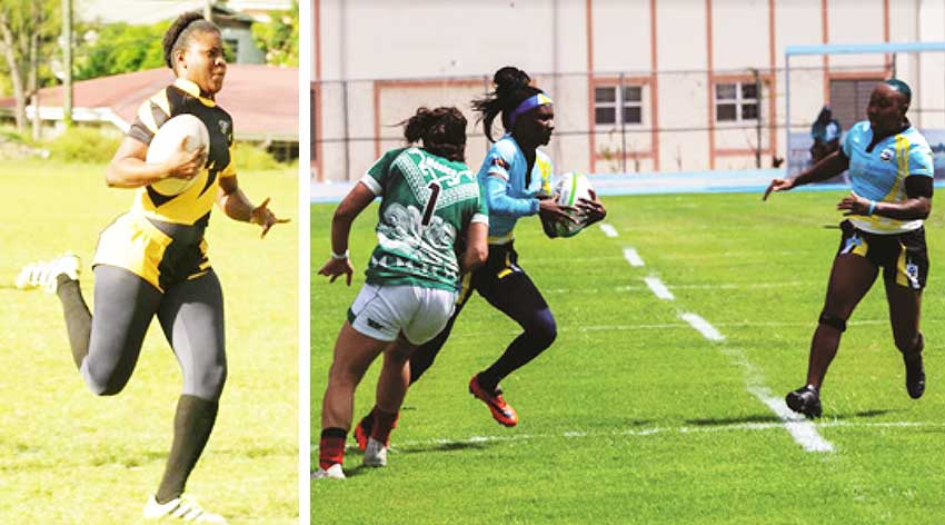 Image: Saint Lucia women in action. (PHOTO: DP/SLRFU)