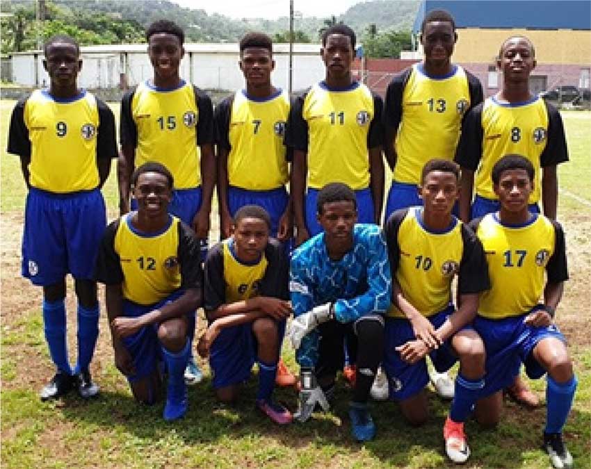 Image: Saint Lucia’s National U15 football players at the Marchand Grounds. (Photo: SLFA)