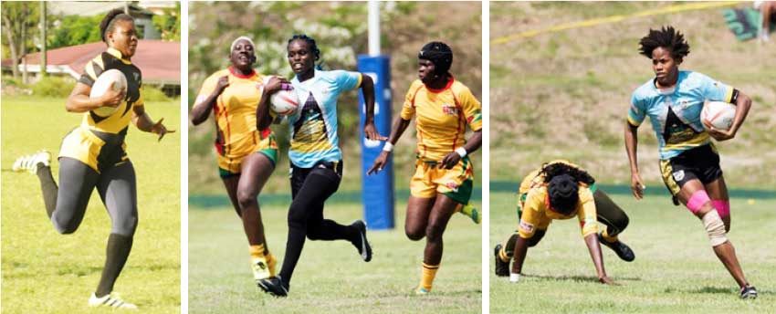 Image: Saint Lucia’s female rugby players take on Mexico in their opening encounter today. (Photo: RAN)