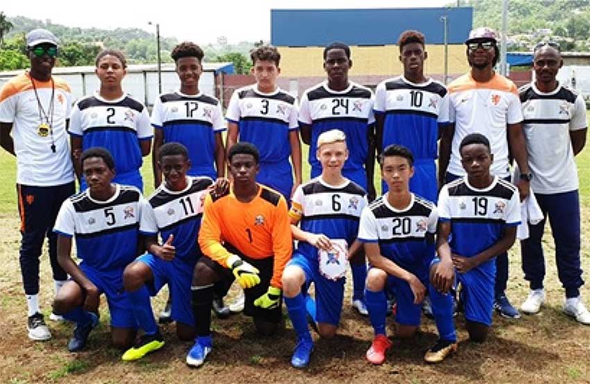 I(mage: Saint Marteen’s U15 team at the Marchand Grounds.(Photo: SLFA)