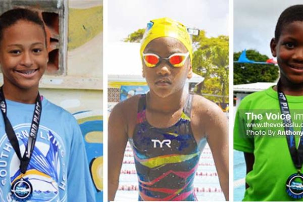Image: (L-R) Some members of the Goodwill Team, Maliyah Henry, Fayth Jeffery and Arron Charles. (PHOTO: Anthony De Beauville)