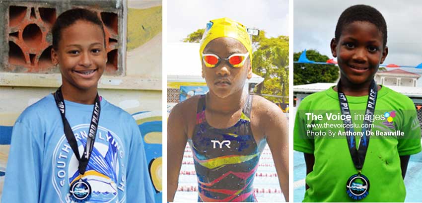 Image: (L-R) Some members of the Goodwill Team, Maliyah Henry, Fayth Jeffery and Arron Charles. (PHOTO: Anthony De Beauville) 