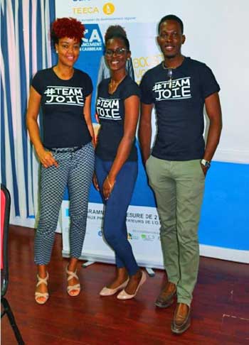 Image: Team Joie received a well-deserved €10,000 in startup capital as part of the TEECA challenge which got underway in Martinique last month.